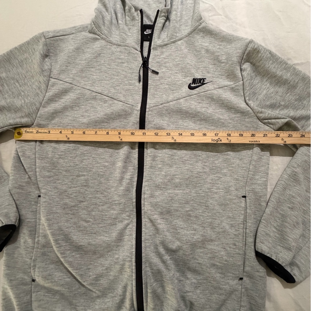 Nike Tech Fleece Full Zip Hoodie Light Gray Men Size L Casual Athletic - Picture 6 of 9